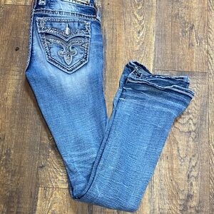 Rock Revival Jessy 25 Boot Cut Jeans with Embellished‎ Pockets bling cowgirl